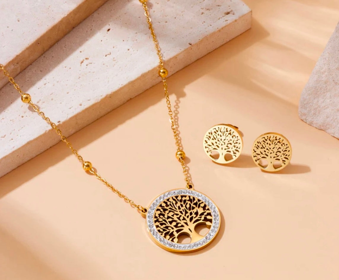 Sets-Family Tree Necklace and Earrings