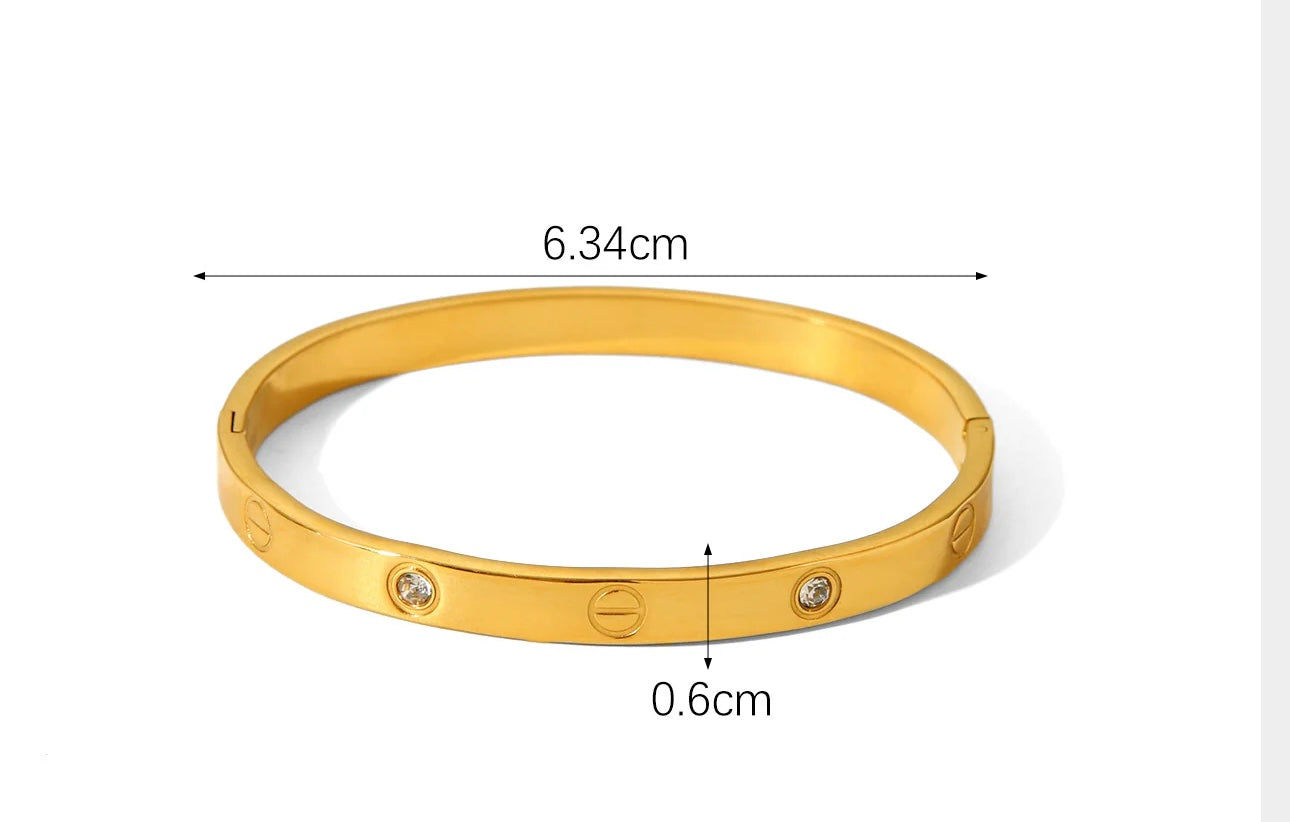 Bangles-C Skipped Zircon Bangle
