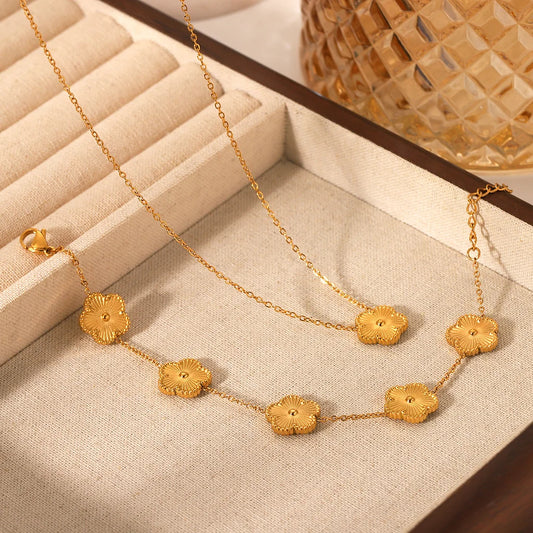 Sets-Daisy's 3 Piece Flower Necklace, Earrings, and Bracelet Set