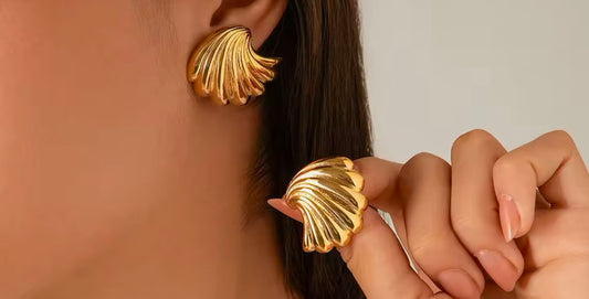 Earrings-Gold Plated Stud Earrings