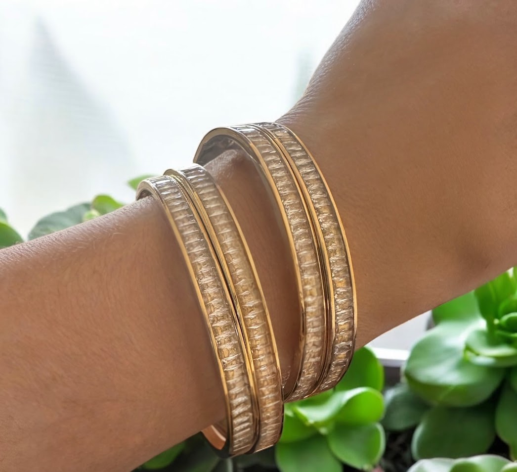 Bangles-White or Green Zircon Bangle