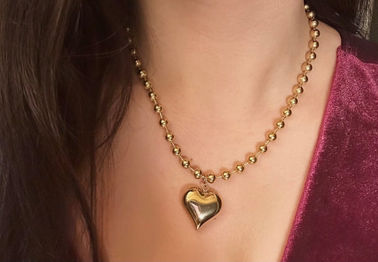 Necklaces-Sammy's Heart with Bead Chain