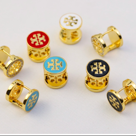 Earrings with zircon stones-4 different colors