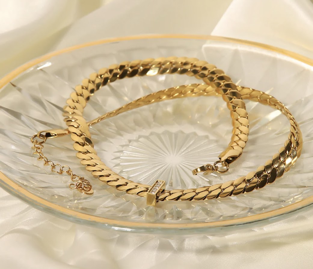 Necklaces-Lili's 5 Zircon Cuban Chain