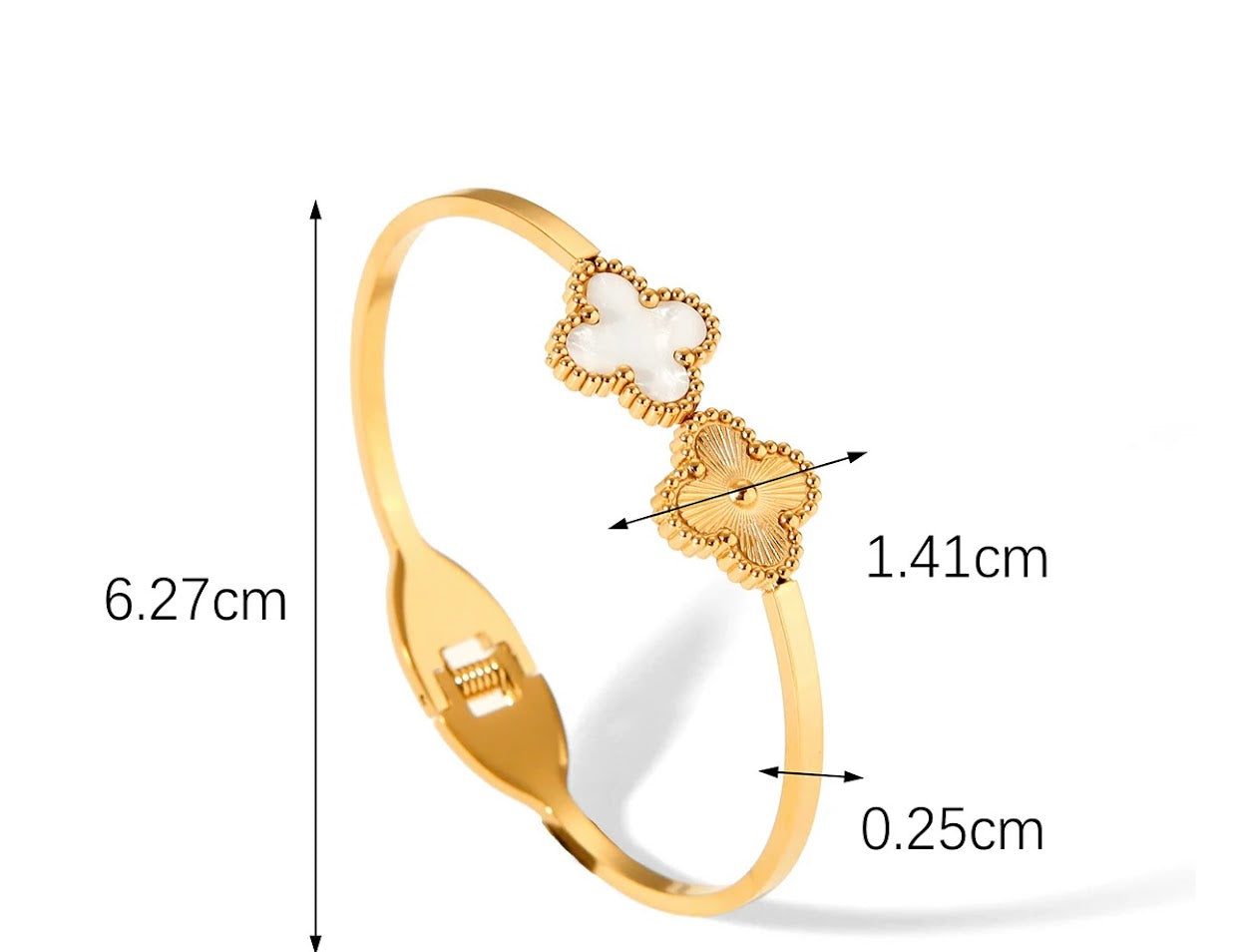 Clover Collection-Black or White Clover Bracelets