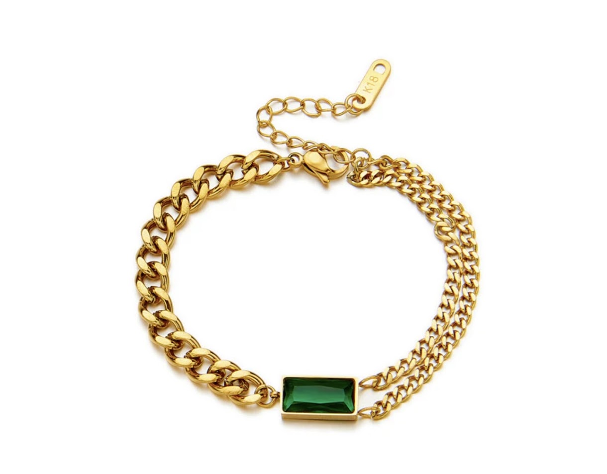 Sets-Yaidi's Necklace, Earrings, and Bracelet Forest Green Set