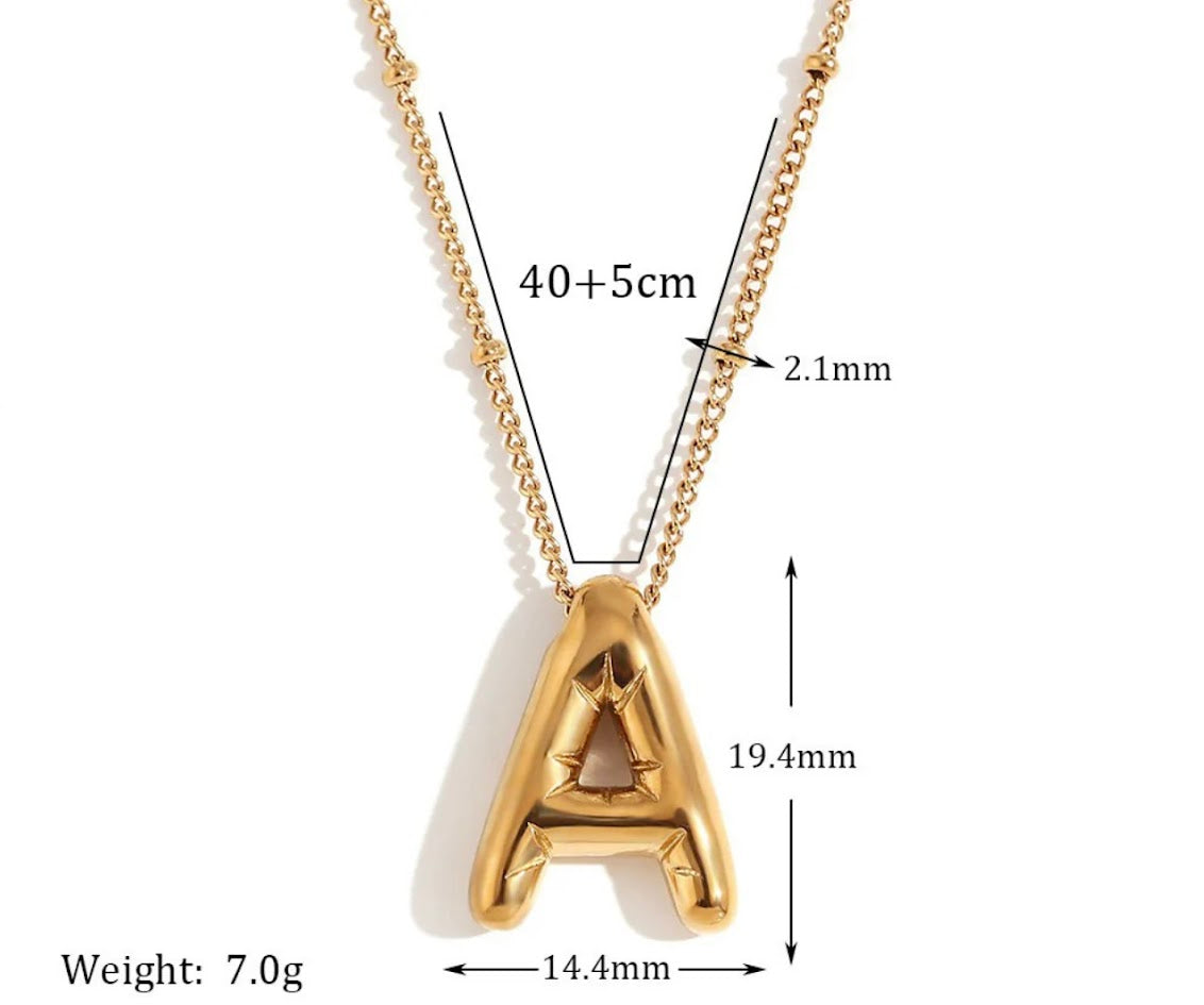 Necklaces-Letter Pendant Necklace