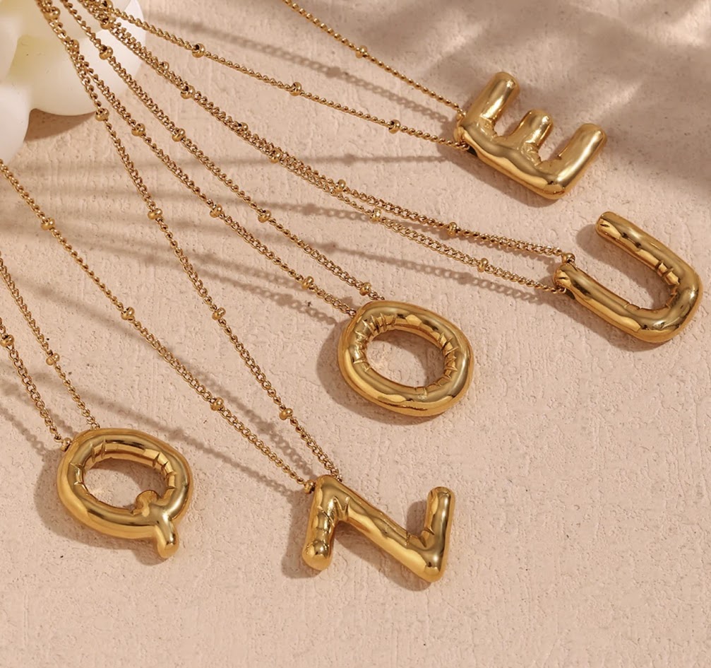 Necklaces-Letter Pendant Necklace