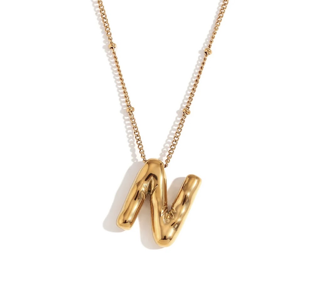 Necklaces-Letter Pendant Necklace