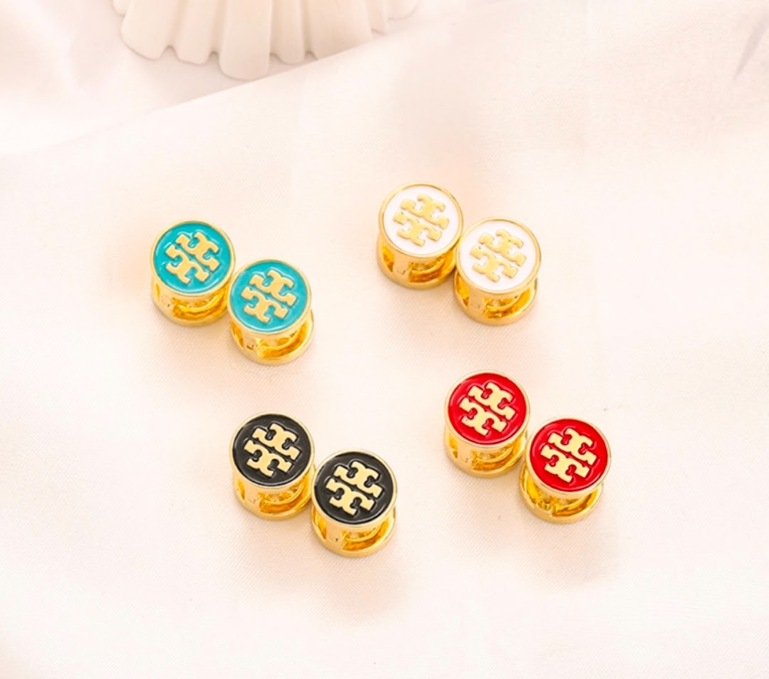 Earrings with zircon stones-4 different colors