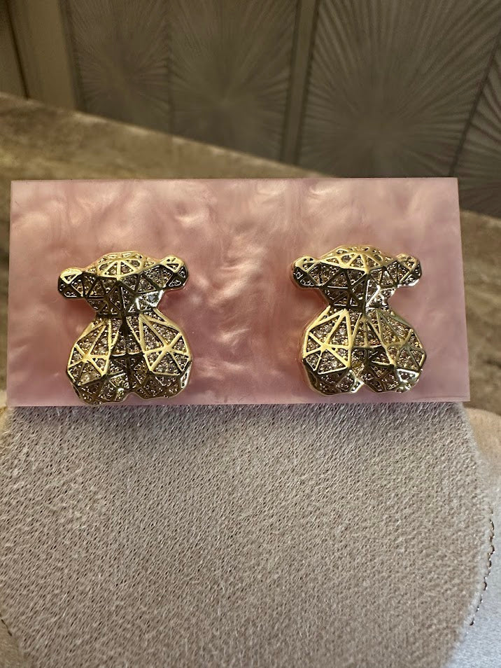 Bear Collection-Gold or Silver Necklace and Earrings