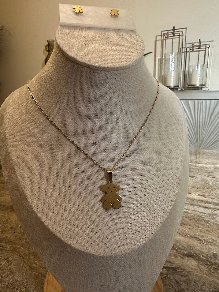 Bear Collection-Bear Necklace with Earrings