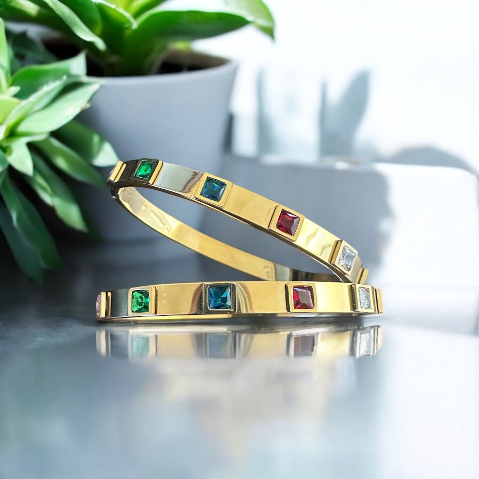 Bangles-Multicolor Stones
