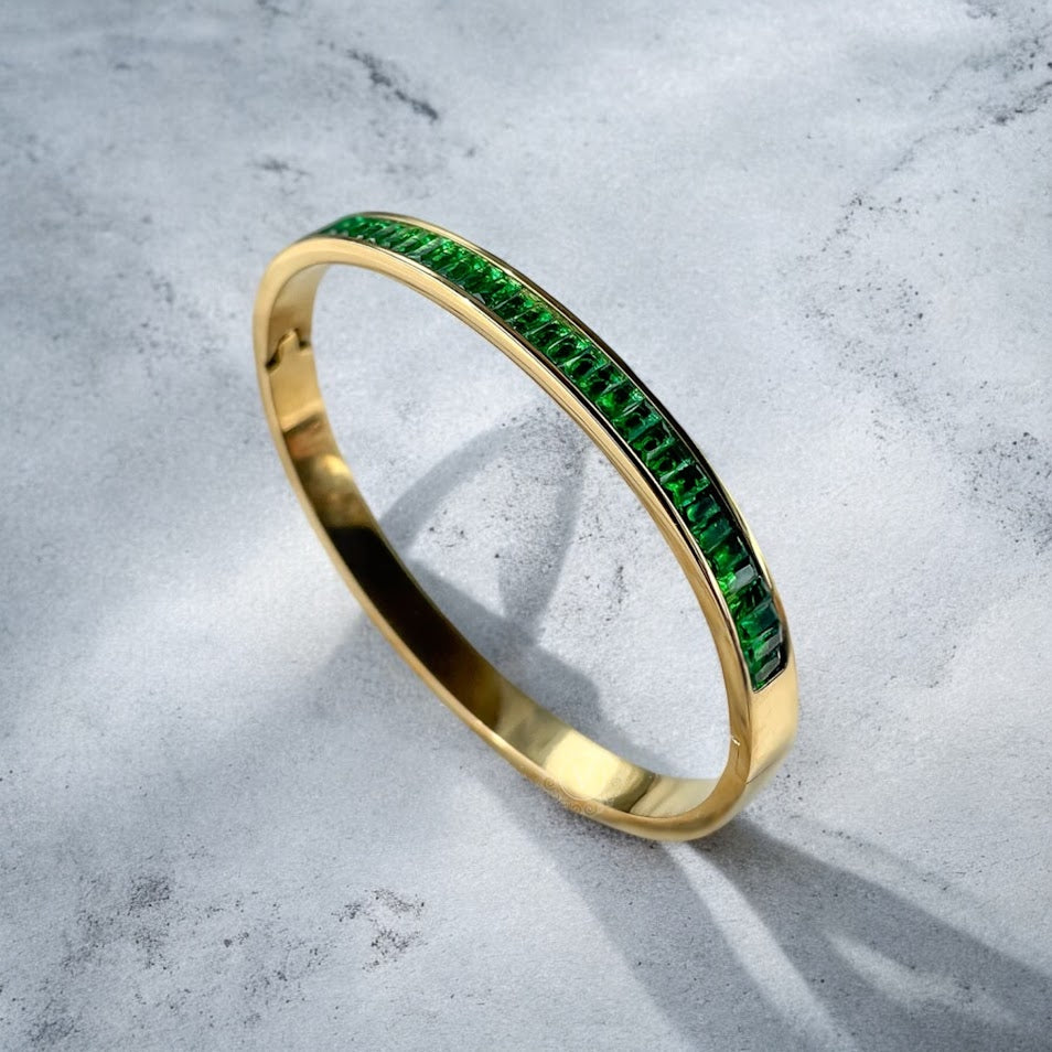 Bangles-White or Green Zircon Bangle